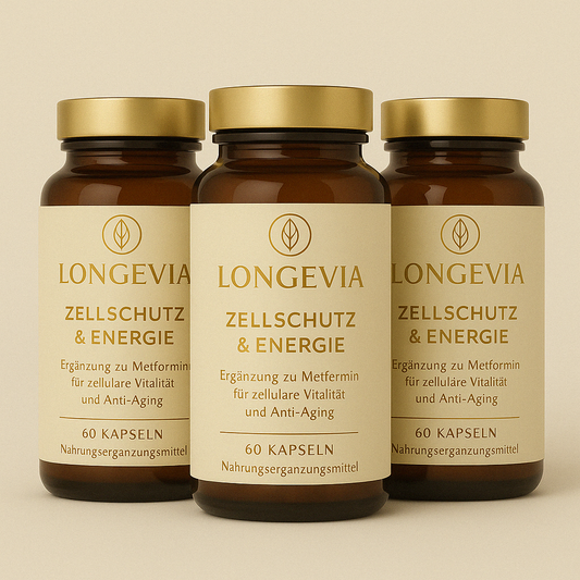 LONGEVIA® Zellschutz & Energie – Anti-Aging-Formel für Zellkraft & Vitalität - 3 Monatspackung